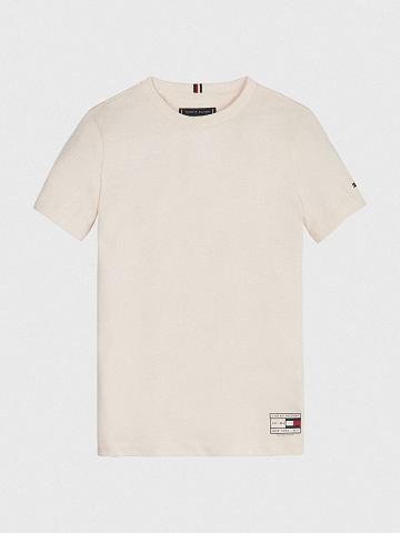 Lány Tommy Hilfiger Natural Dye Póló Fehér | HU 1939BEX